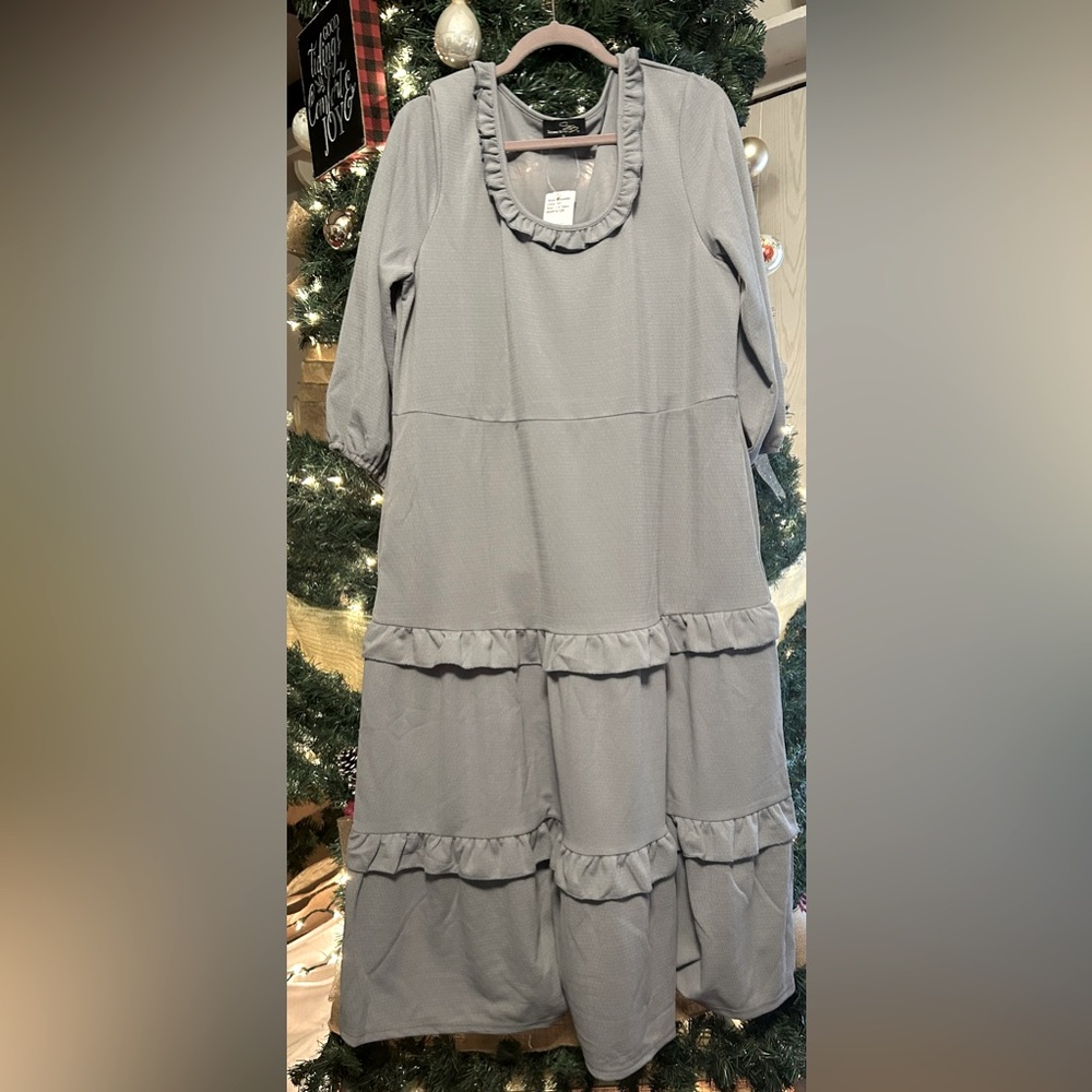 Suzanne Betro Gray Dress 2x
